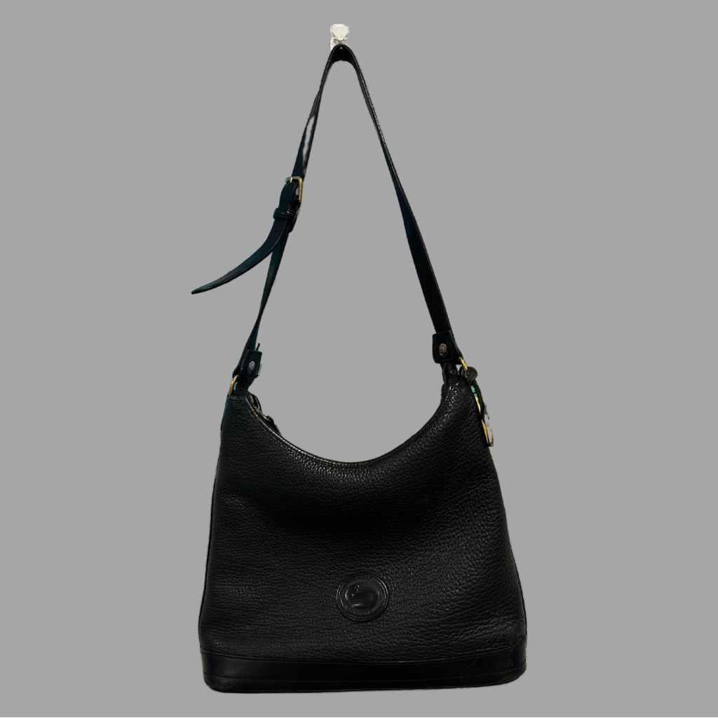 Vintage Dooney & Bourke Black Leather Shoulder Bag